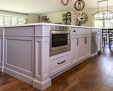 custom kitchen island with cabinets