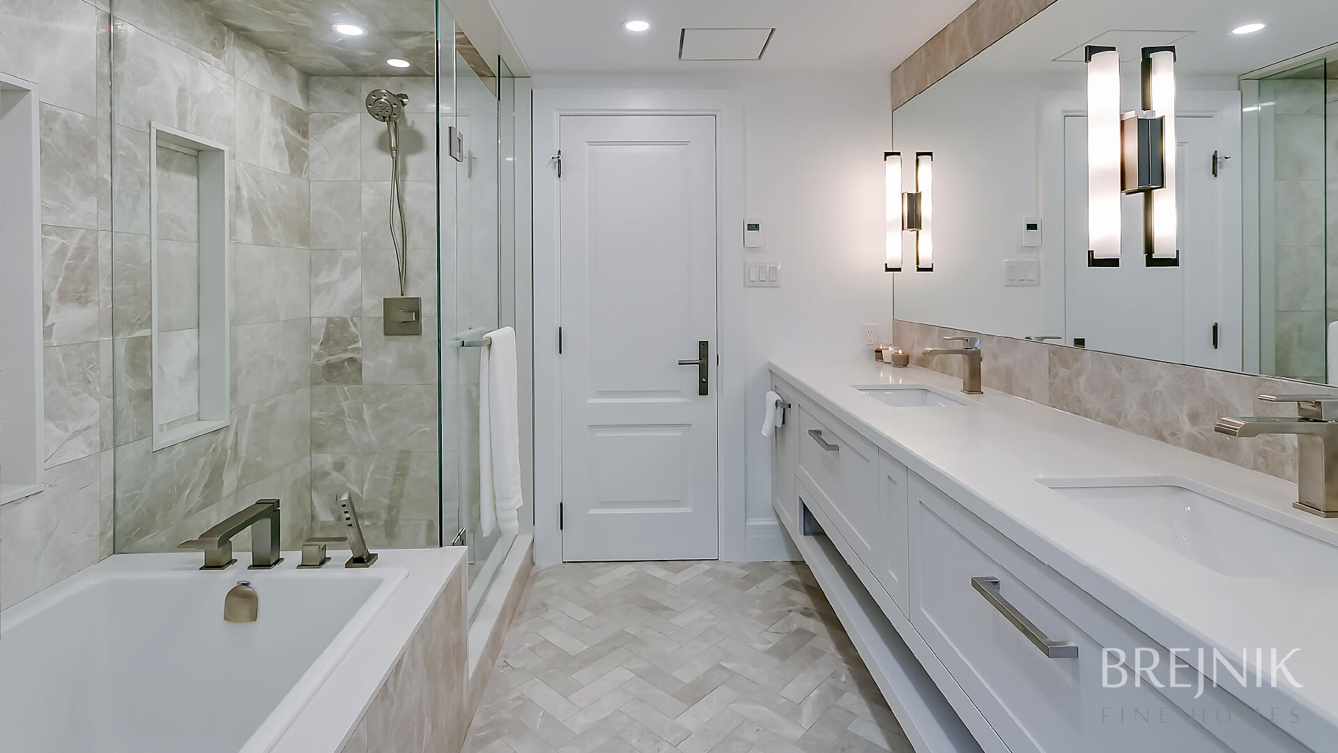 Custom bathroom counters and cabinets